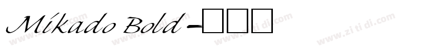 Mikado Bold字体转换